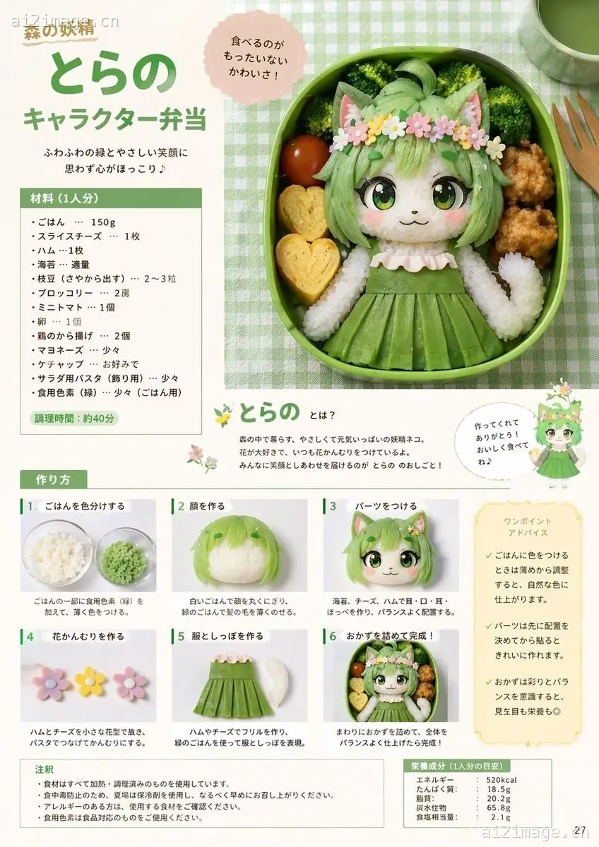 卡通便当食谱页面