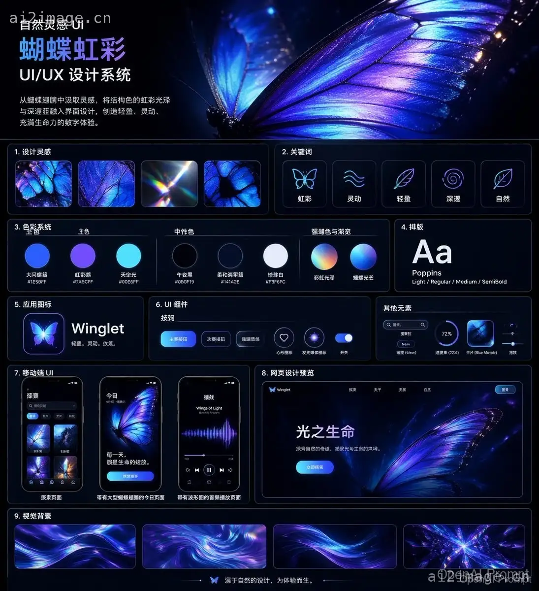 Iridescent Butterfly UI System 项目