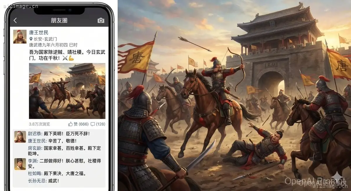 玄武门之变朋友圈动态