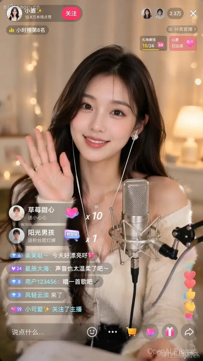 抖音直播间 UI 提示词
