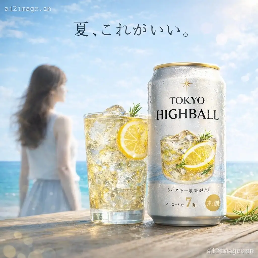 夏季海滩饮品商业摄影