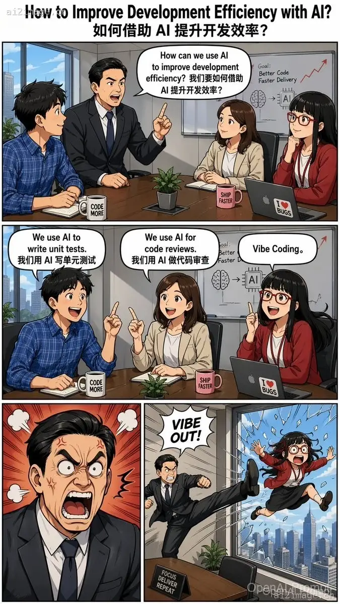 “Out the Window” 模因漫画提示词