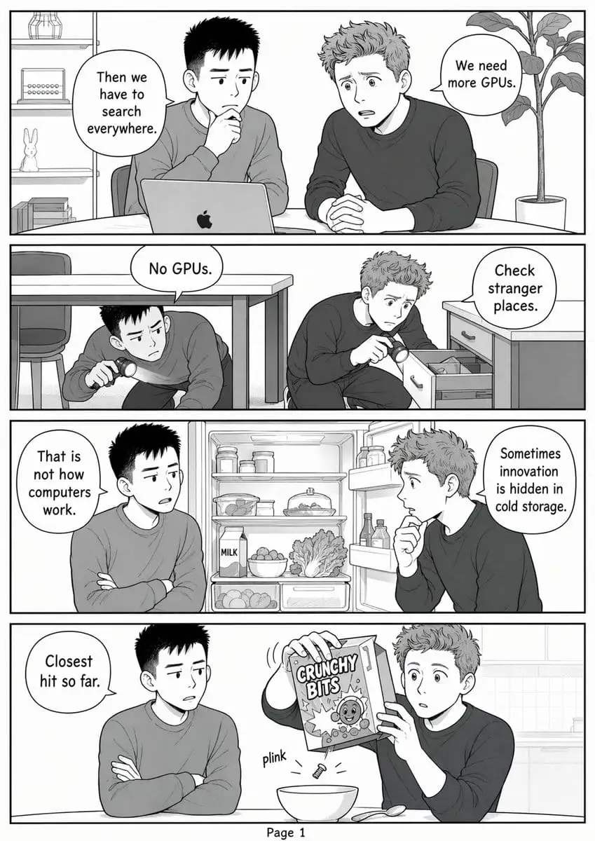 GPU荒诞搜寻记 | 日漫风格漫画页