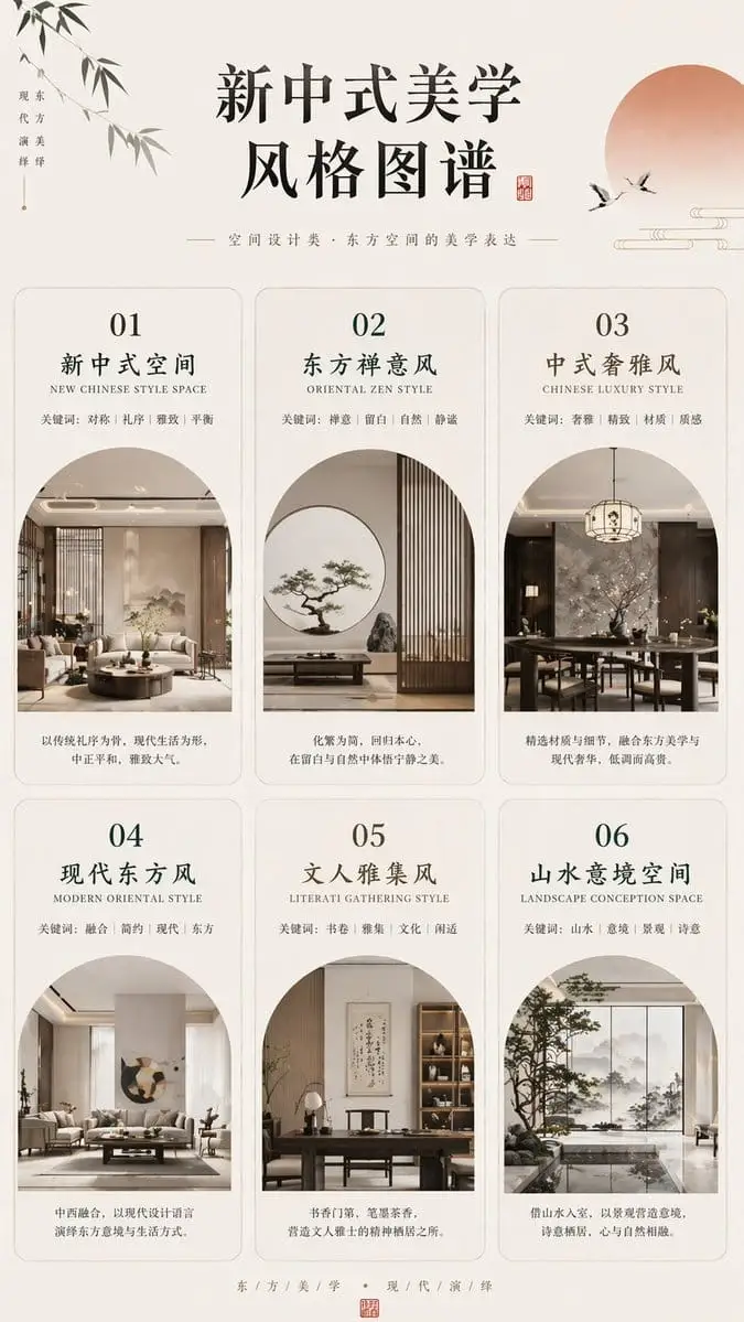 新中式美学风格图谱 · 东方空间海报设计