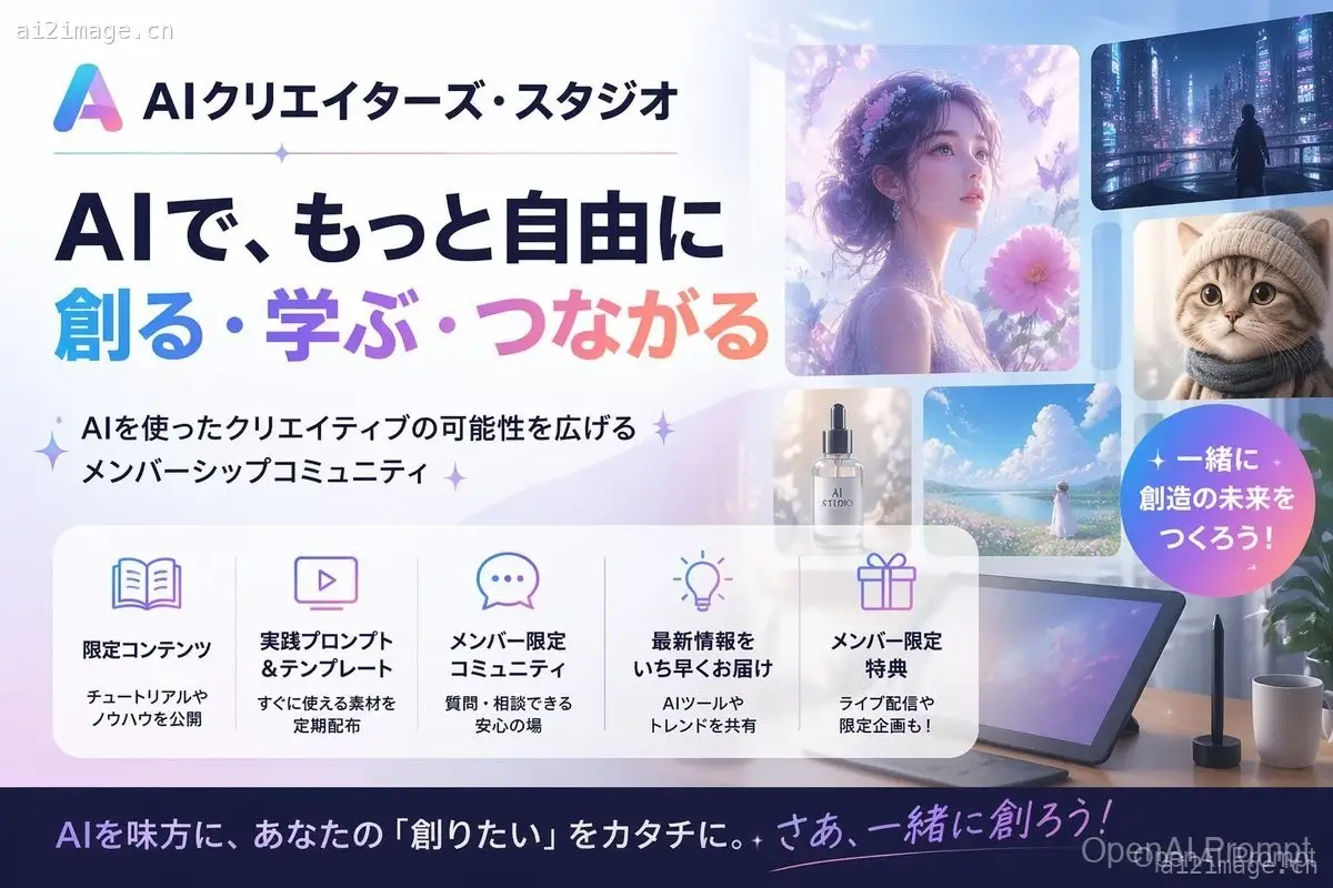 日文 AI Creator Studio 横幅海报