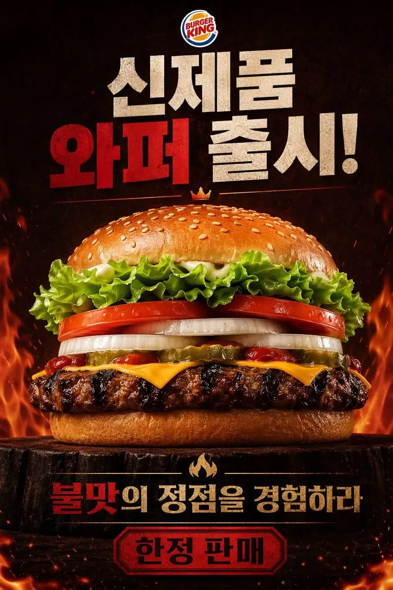 火辣Burger King皇堡海报生成器