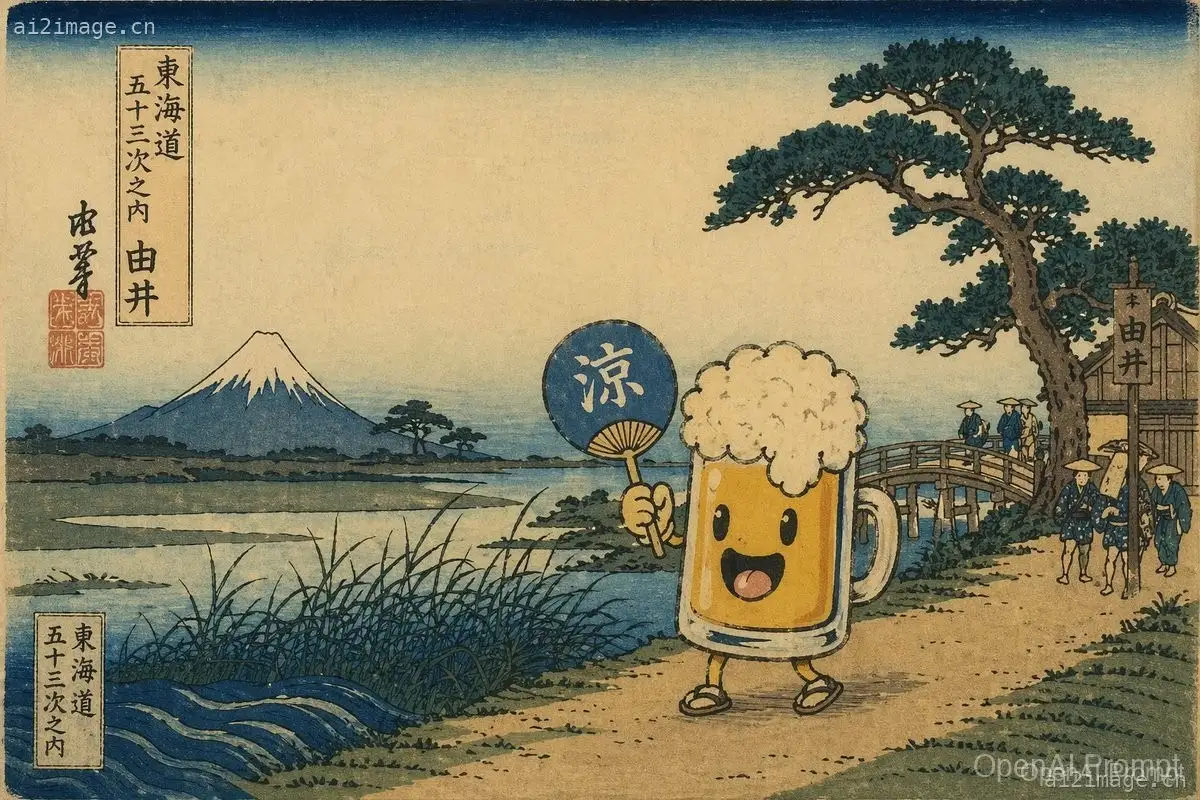 Ukiyo-e Mascot Landscape