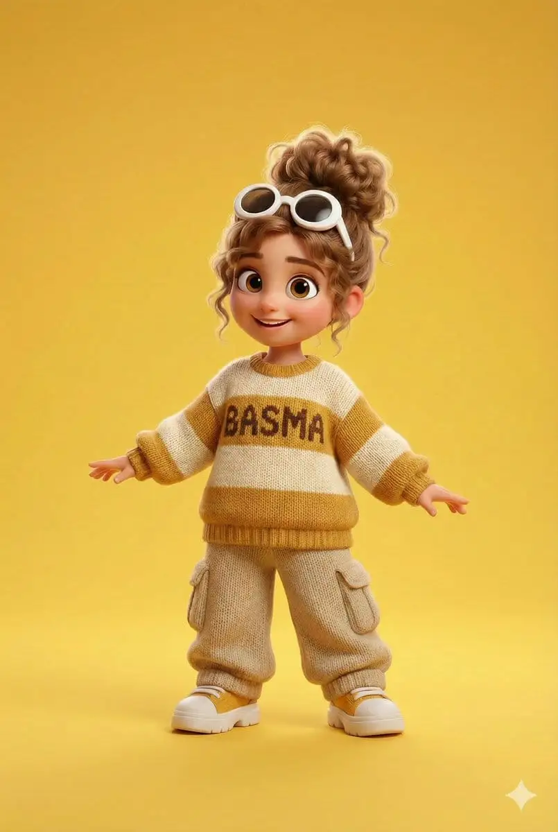 Pixar/迪士尼3D卡通人物生成:定制针织姓名毛衣