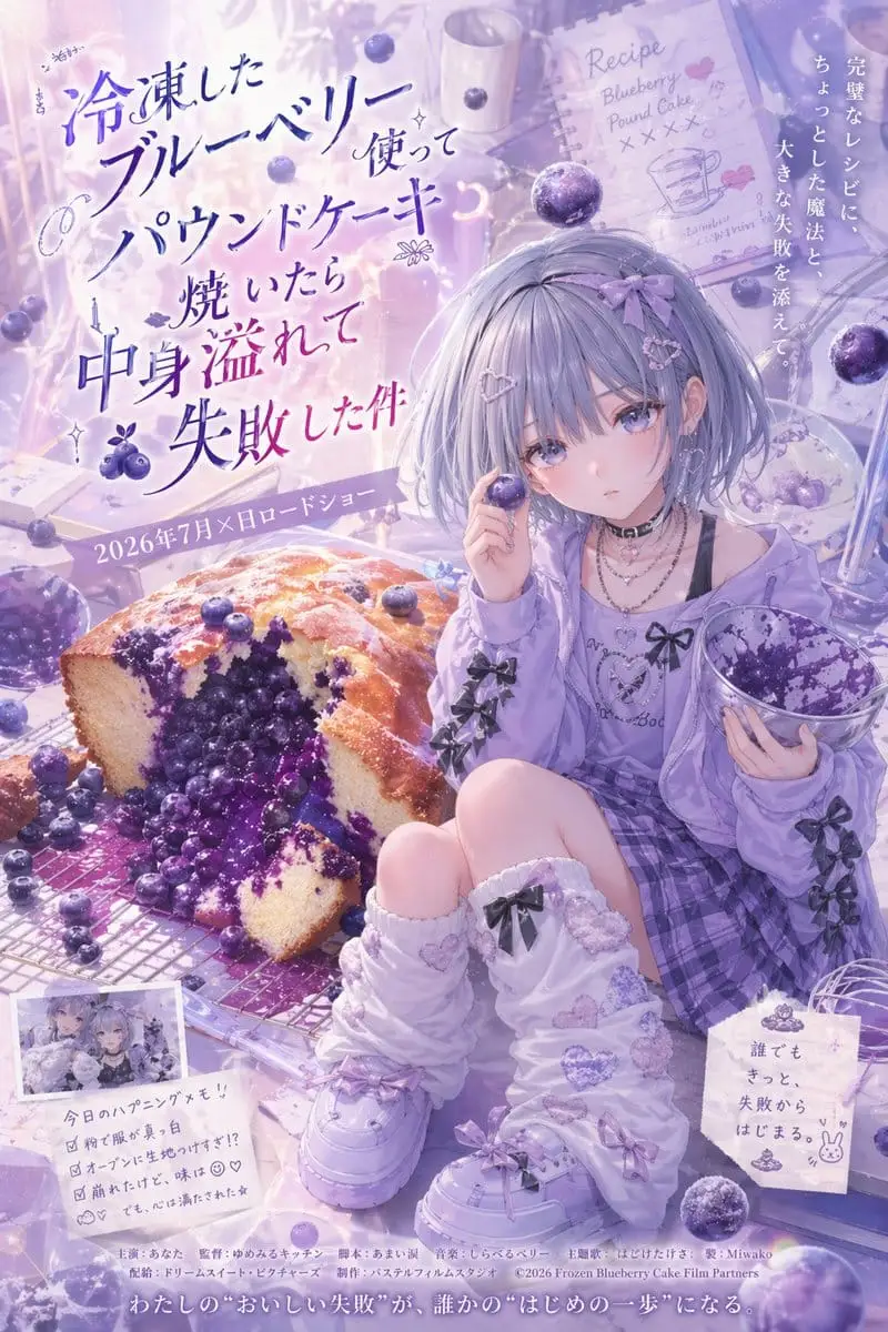 淡紫蓝莓蛋糕·动漫电影海报