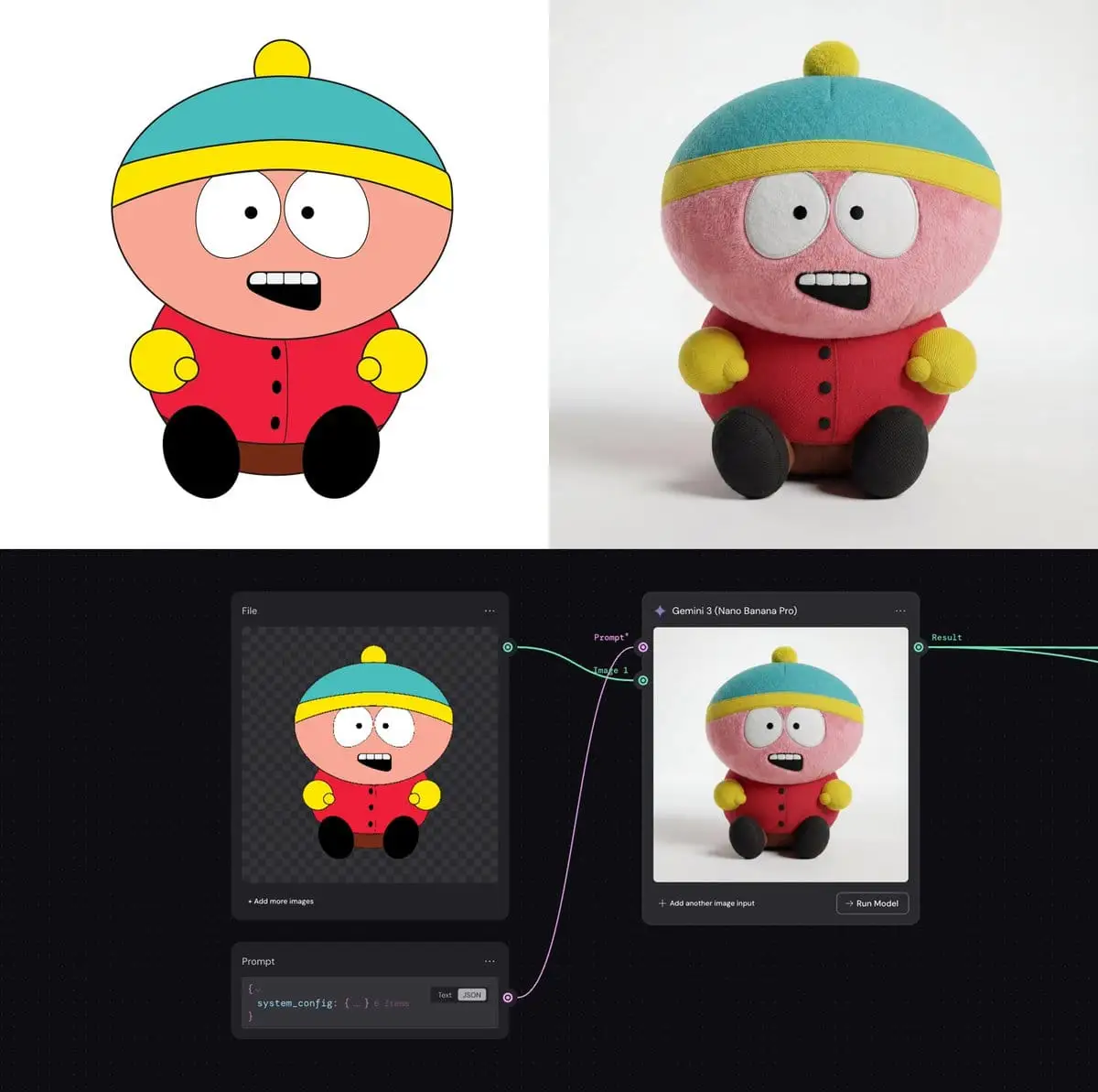 矢量图转8K超逼真3D毛绒玩具:真实物理模拟