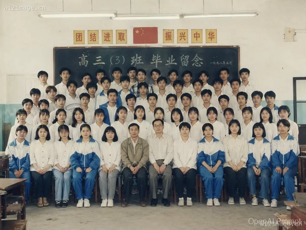 90 年代中国毕业照提示词