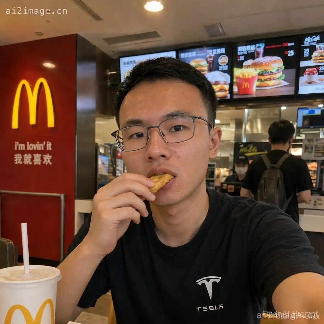 逼真的麦当劳自拍肖像