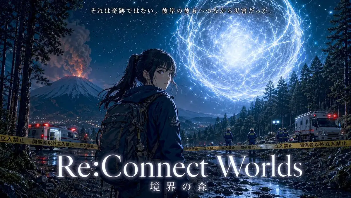 电影级动漫海报:神秘光球灾难夜