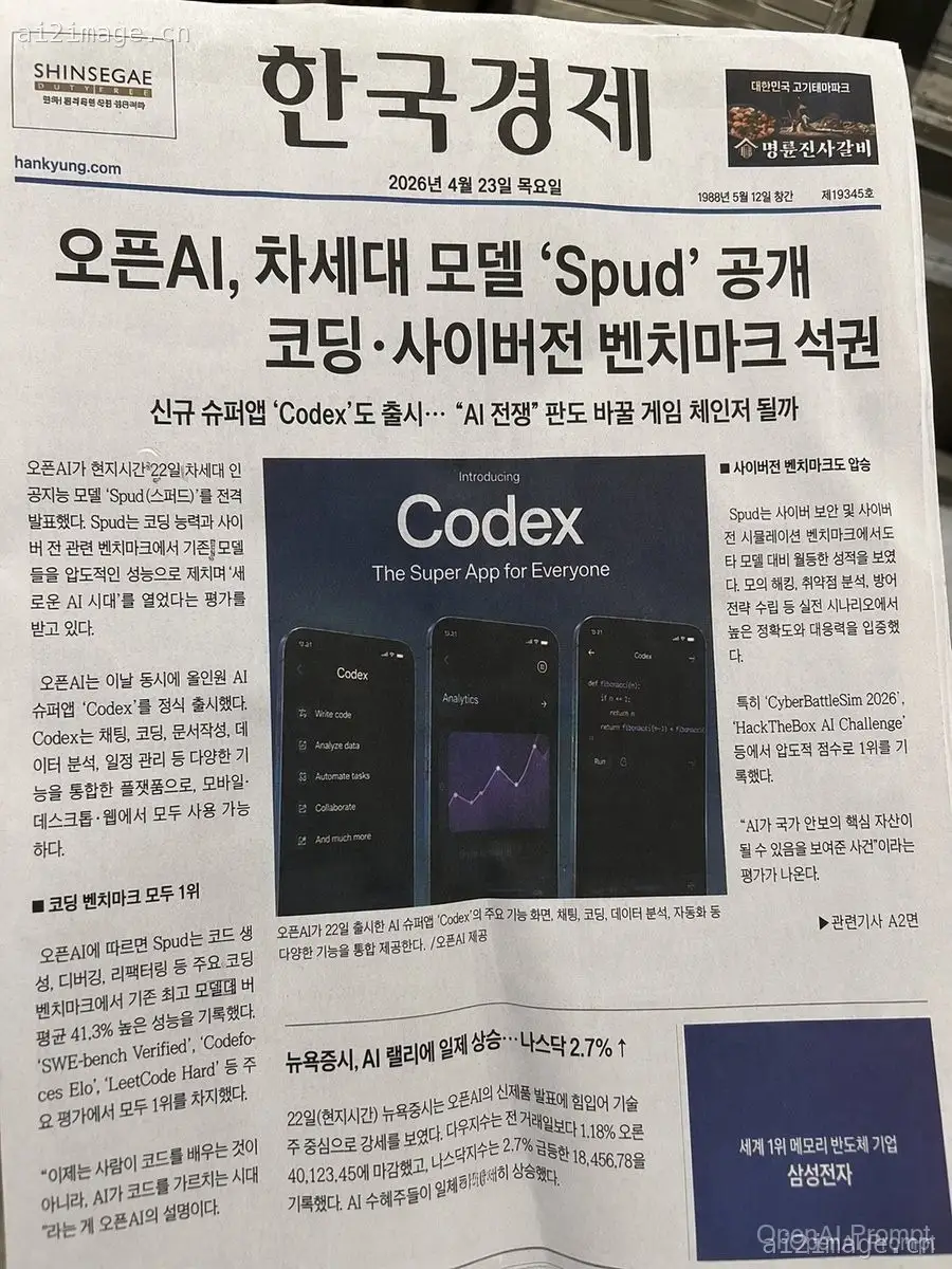 照片级逼真的韩国报纸头版
