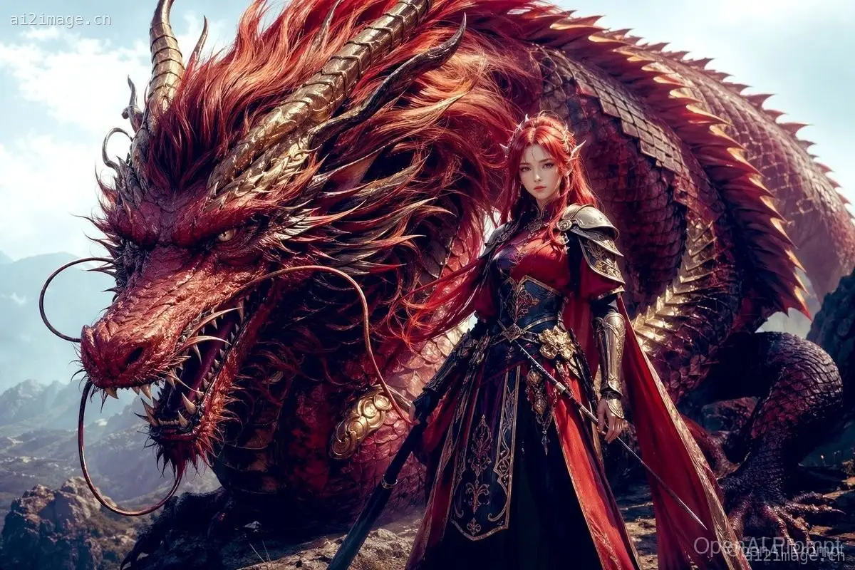 龙骑士与赤龙