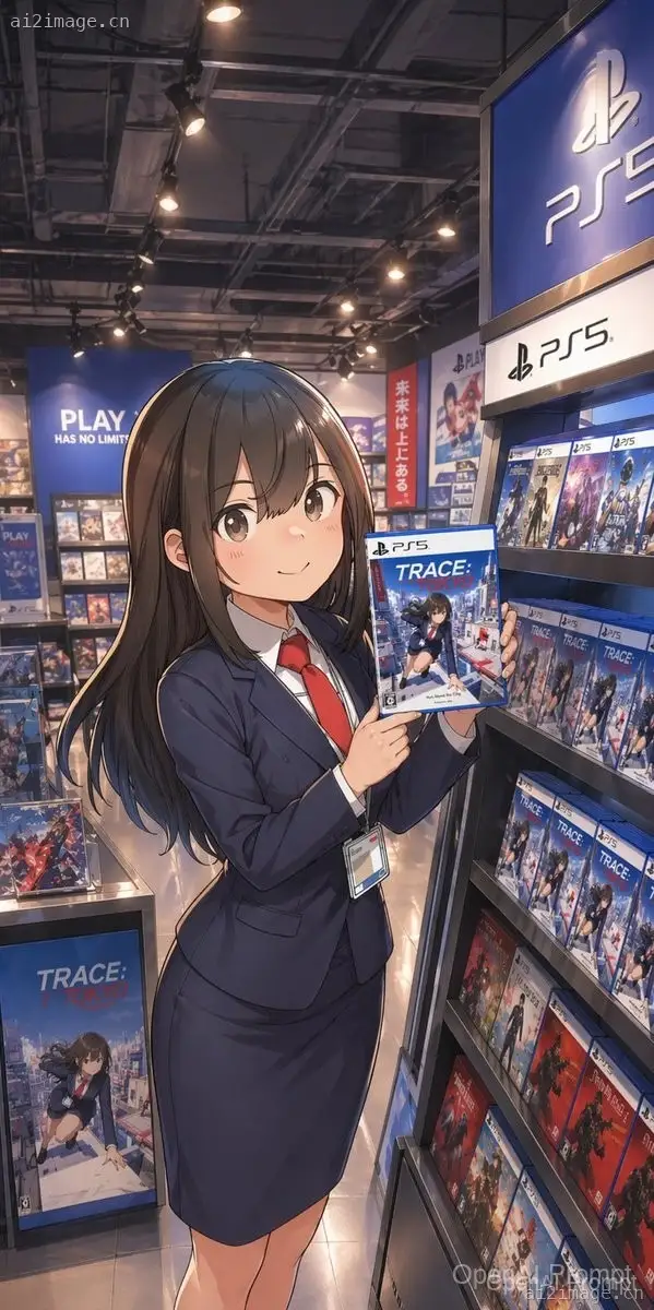 PS5 游戏店里的动漫店员