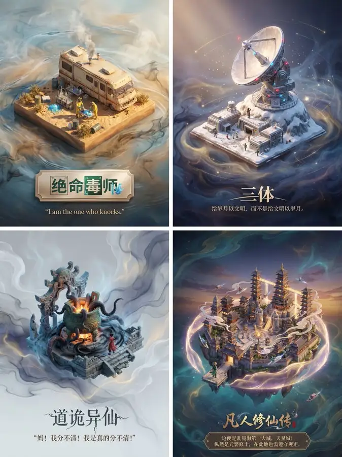 影视剧小说场景海报生成