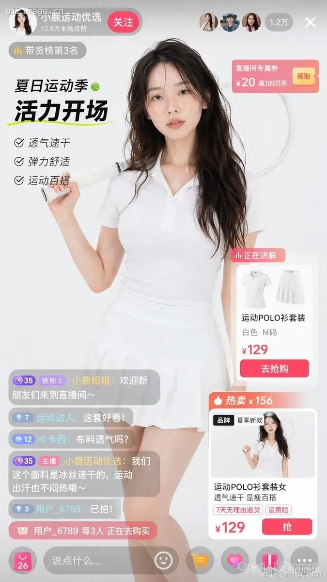 电商直播界面模型