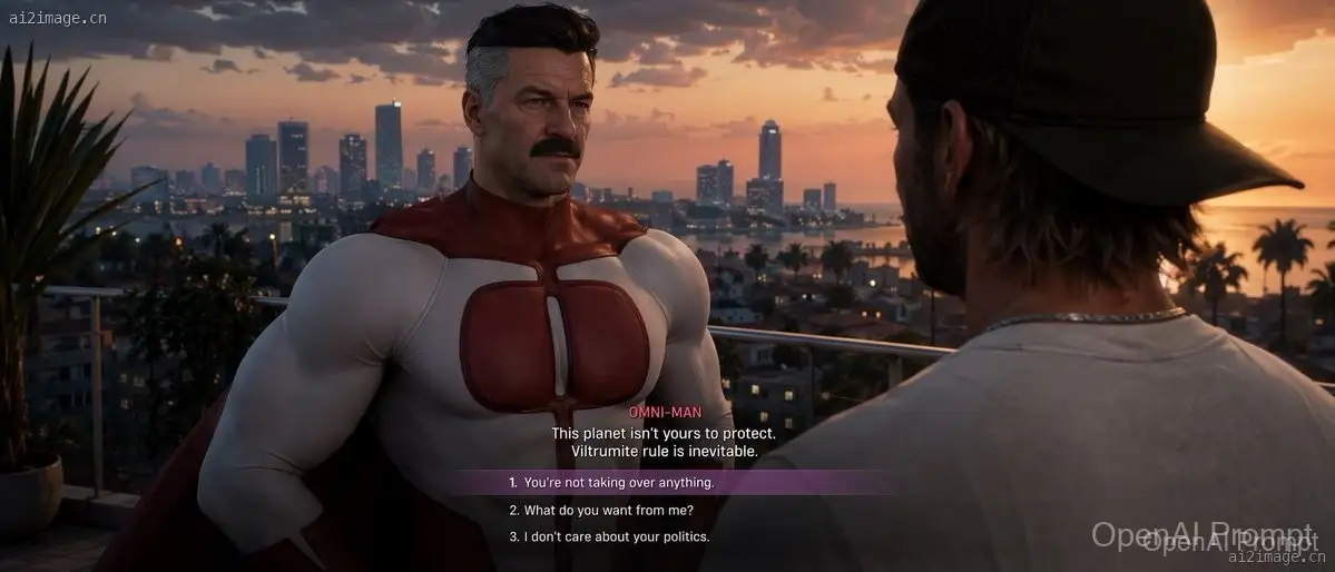 GTA 风格对话截图