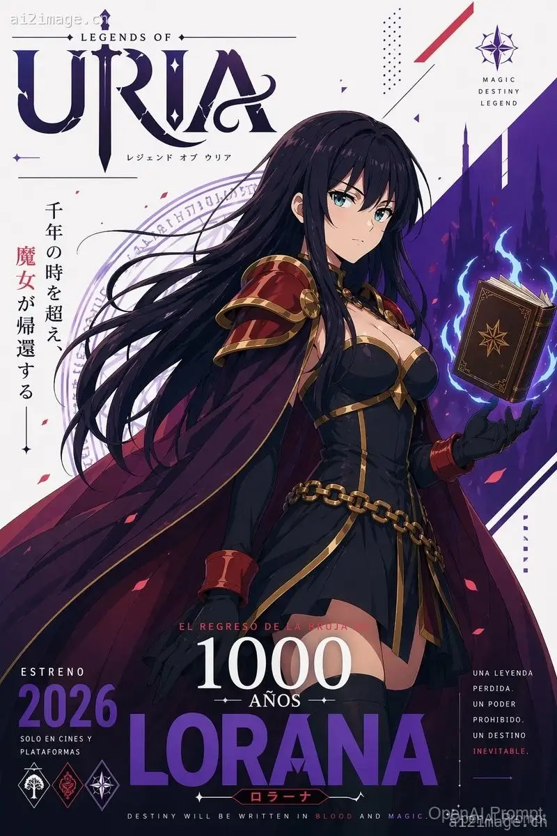 奇幻动漫女巫电影海报