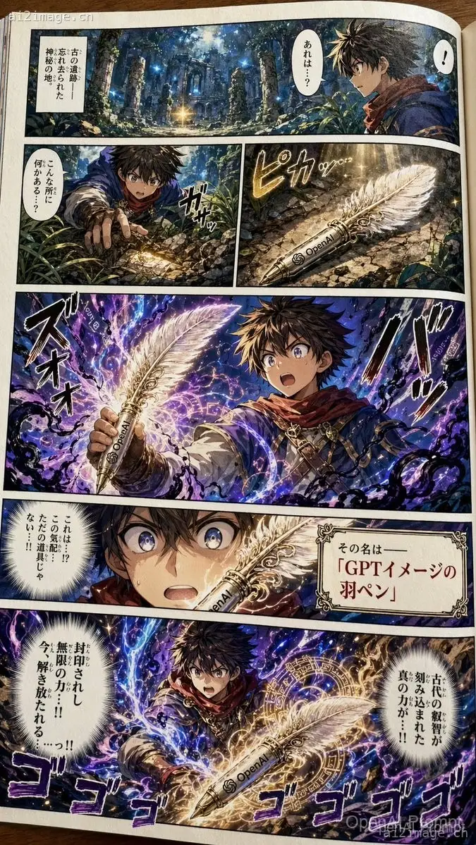 彩色少年漫画页面