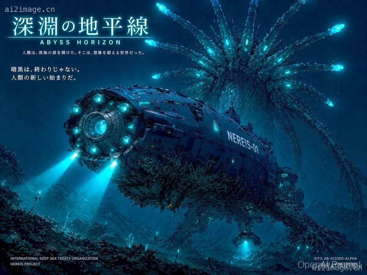 Sci-Fi Deep Sea Submarine Poster