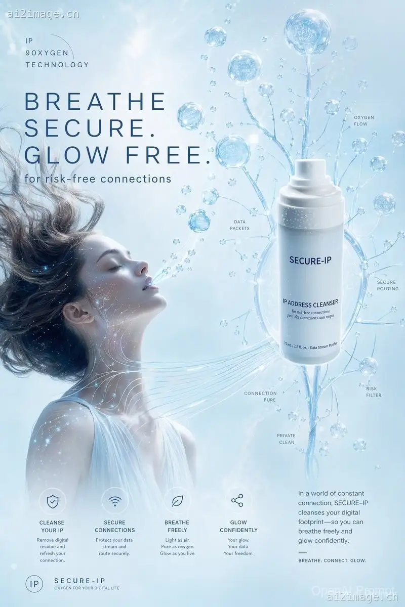 未来感 SECURE-IP 广告海报