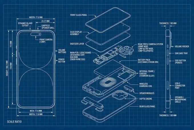 专业工程蓝图设计:精密技术图纸与正交视图