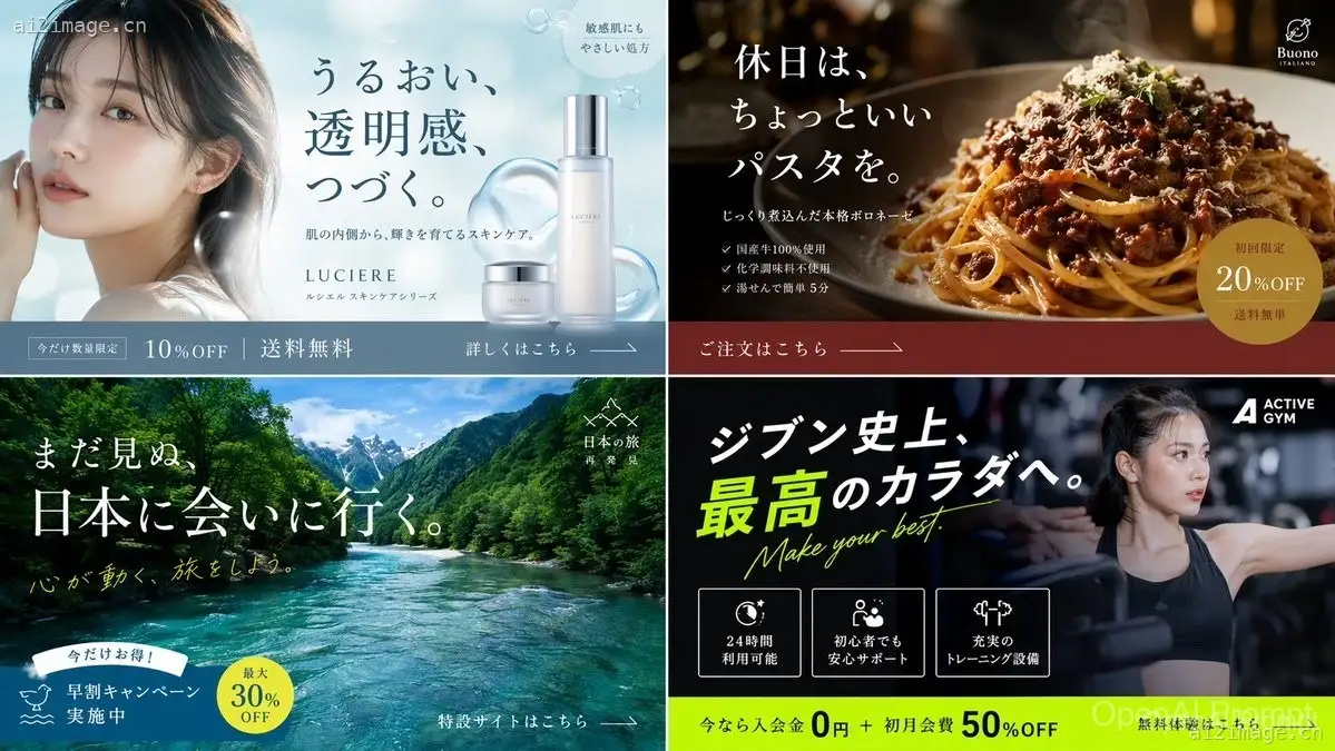 2x2 日式横幅广告网格