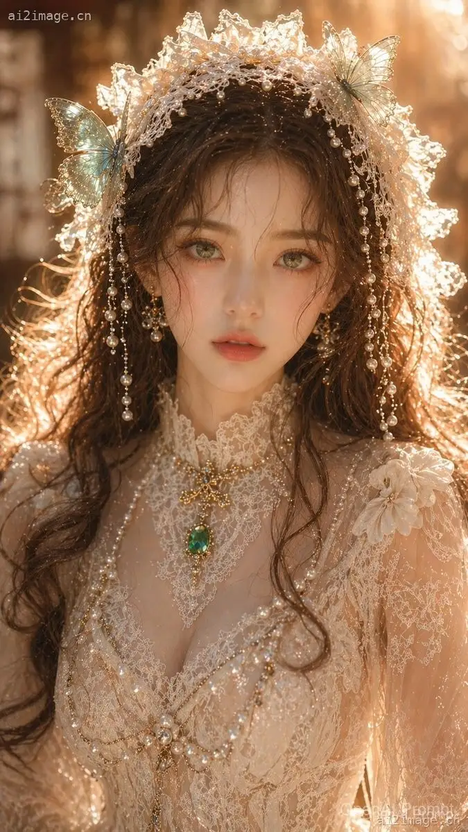 梦幻东方女性肖像提示词
