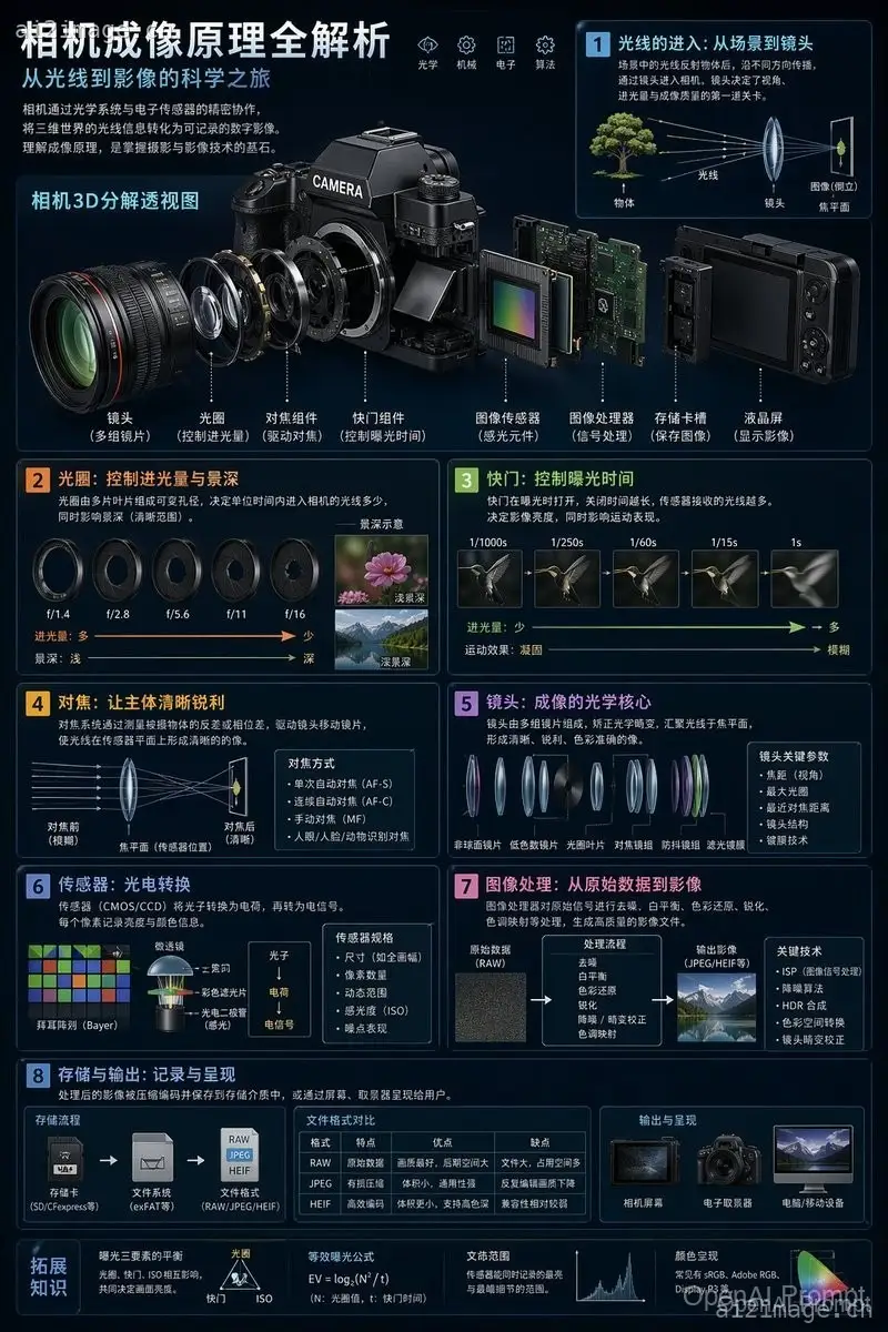 相机成像技术信息图