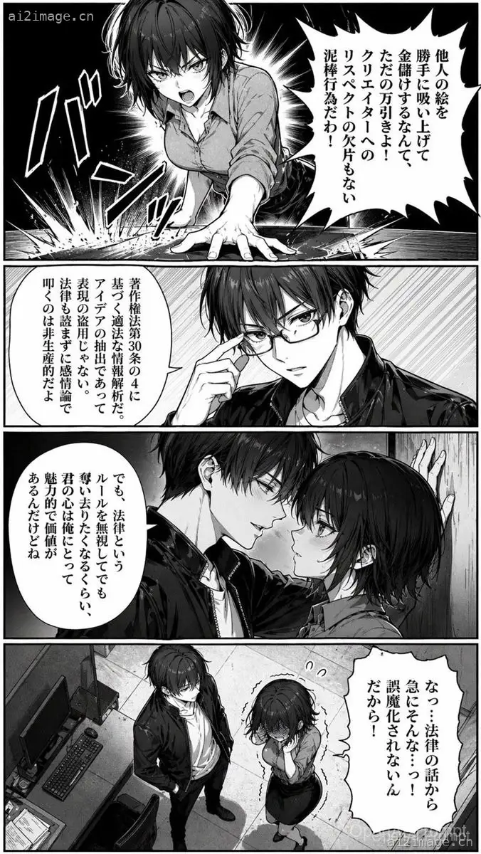 办公室漫画冲突(已打码)