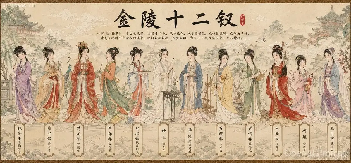 中国传统长卷插画