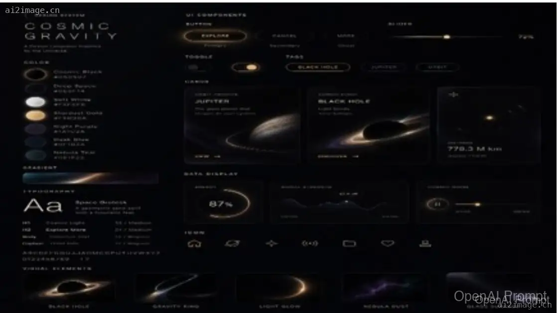 Cosmic Gravity 玻璃拟态 UI 系统