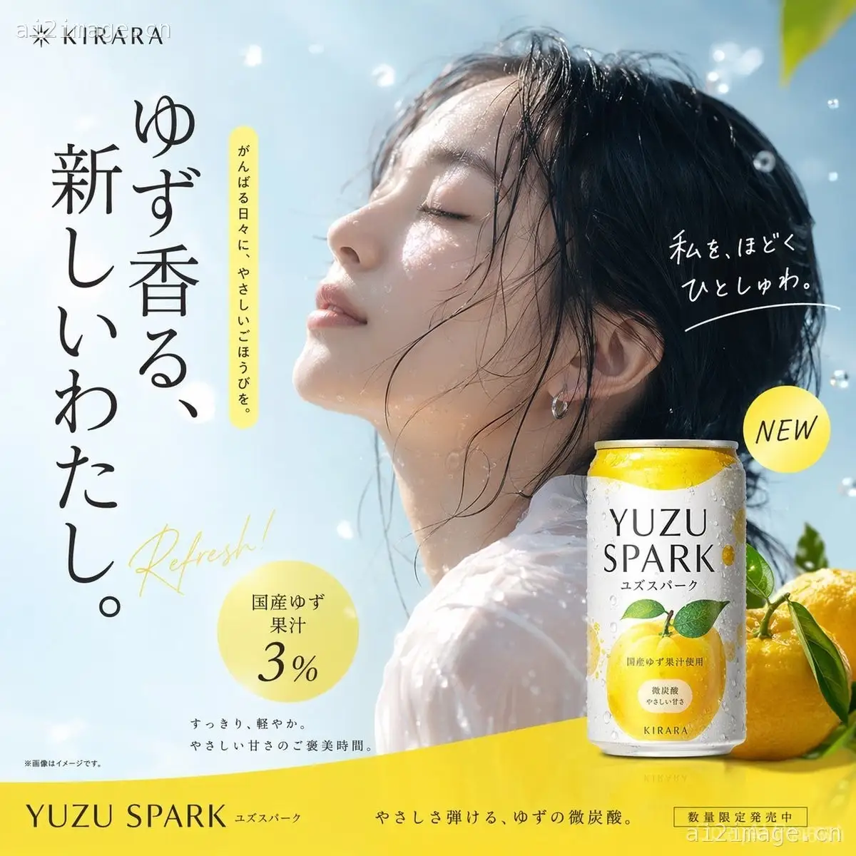 气泡饮料广告横幅