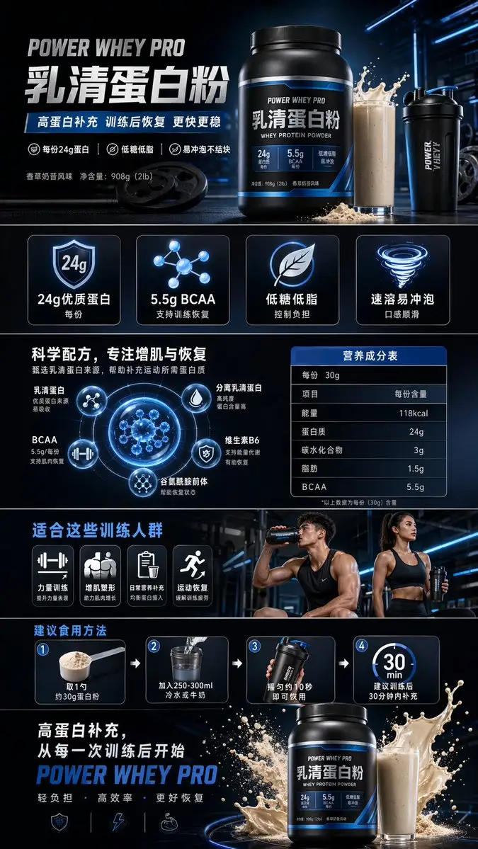 健身蛋白粉电商详情页