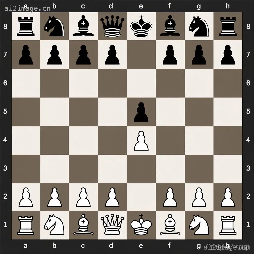 1.e4 e5 后的数字棋盘
