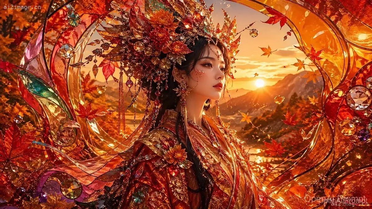 落日余晖下的华美秋之女皇