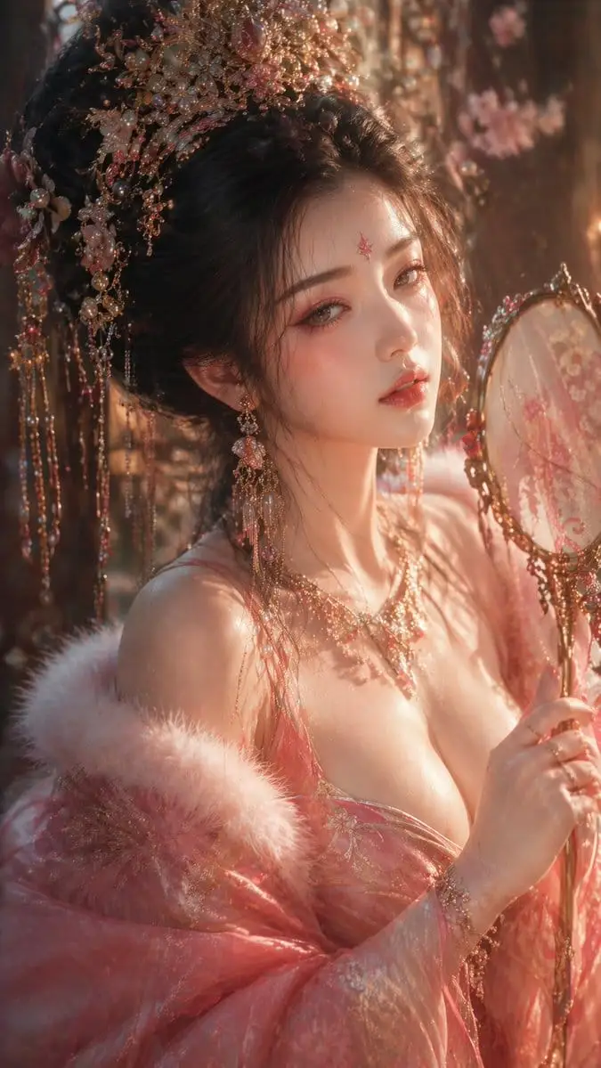 唐风美学CG插画:电影级超写实古风人像