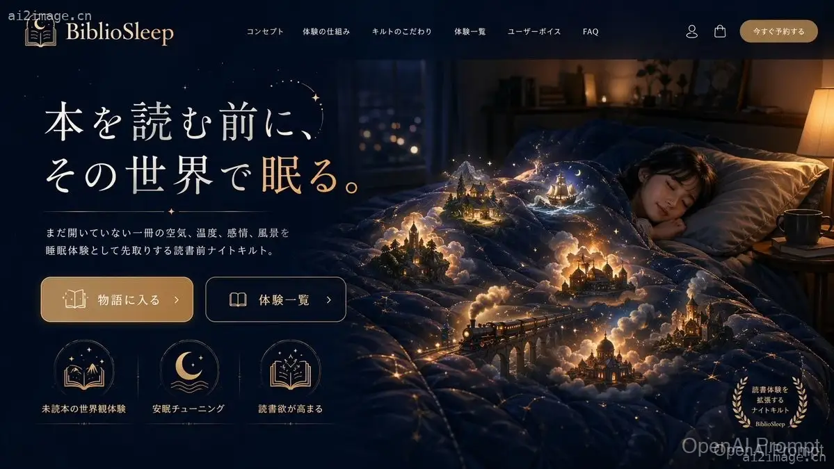 Magical Sleep Website Mockup