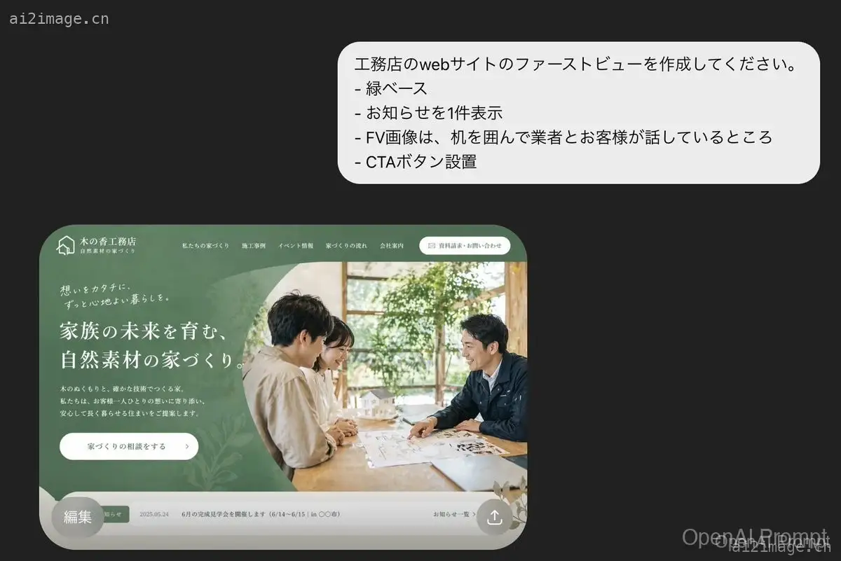 日本建筑公司网站首屏设计模型