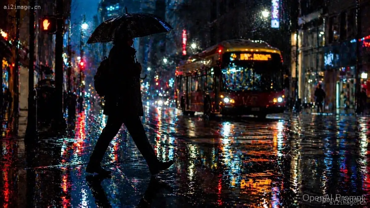 雨夜城市穿行