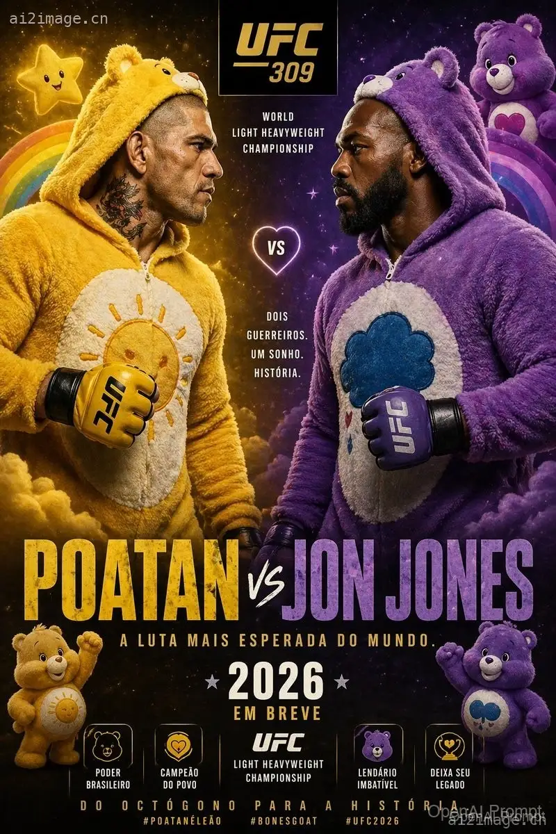 Jon Jones 对决 Poatan(爱心熊风格)
