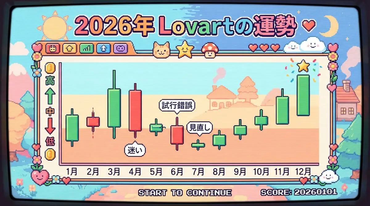 2026年Lovart运势预测:超任像素风可爱K线图表