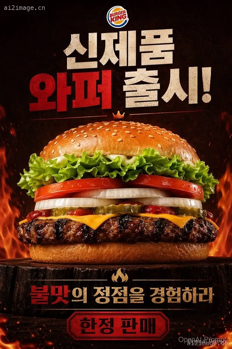 火辣 Burger King 皇堡海报