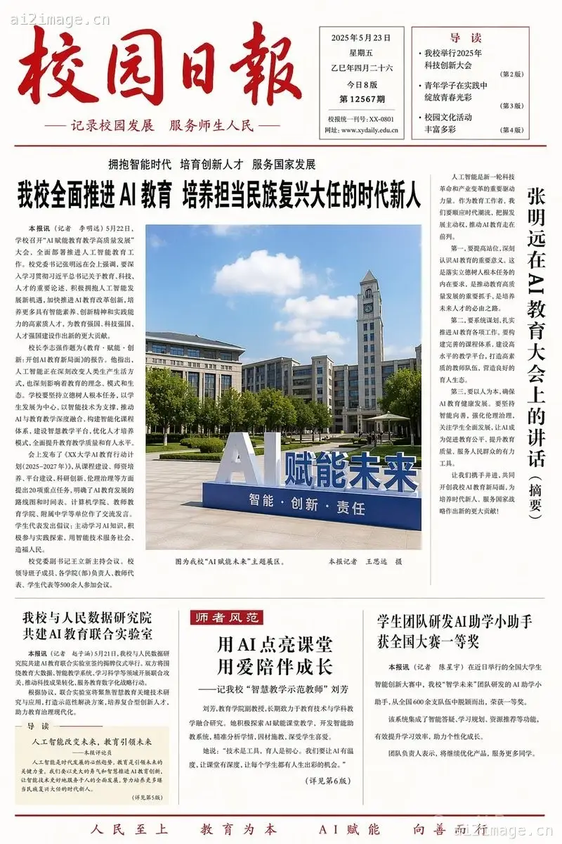 校园教育报纸