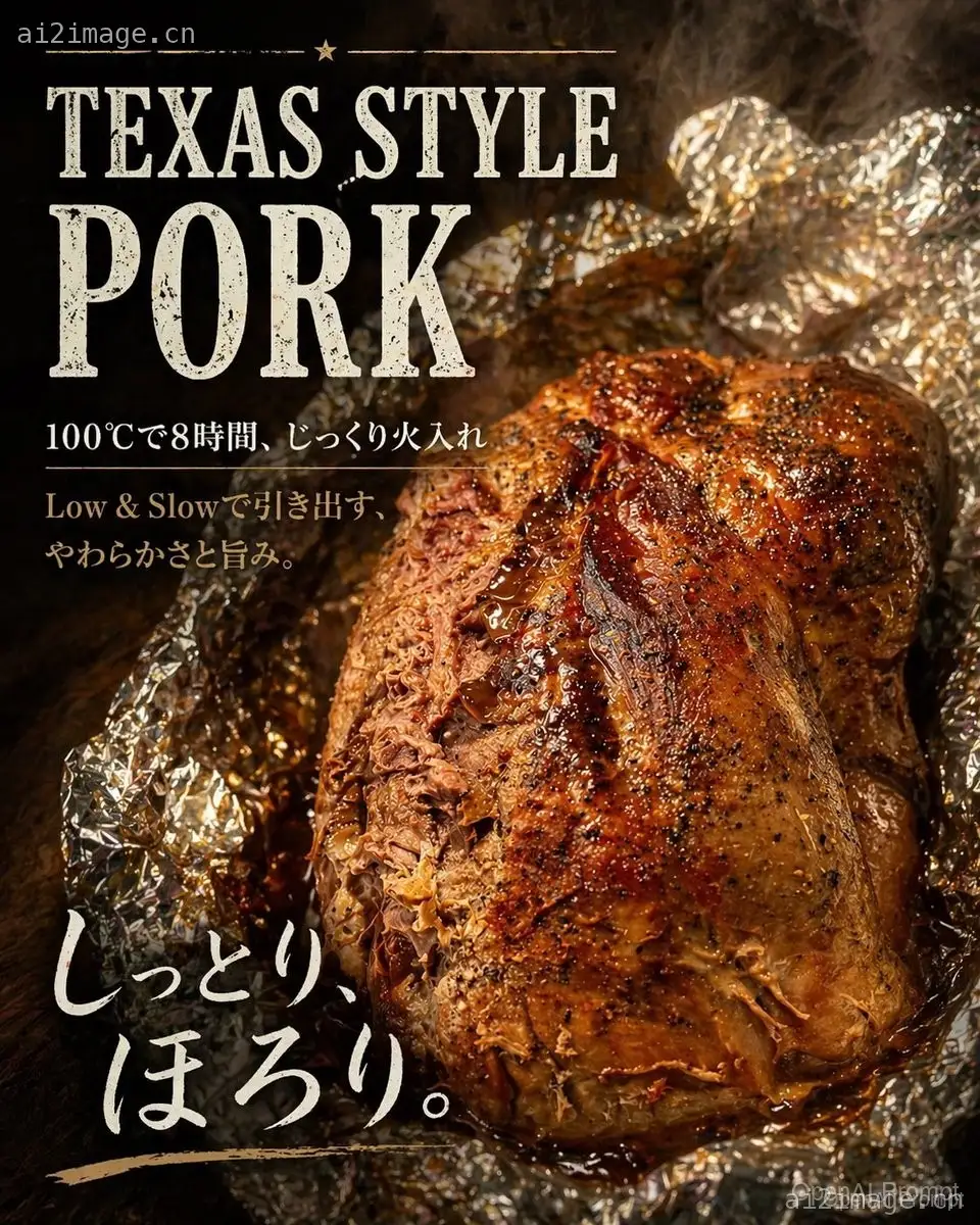 德州风味猪肉海报