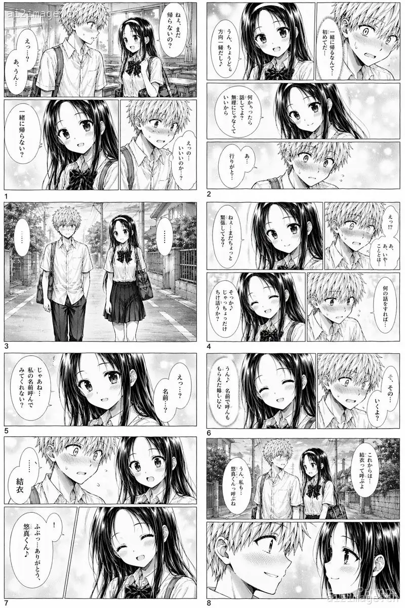 浪漫校园漫画页面