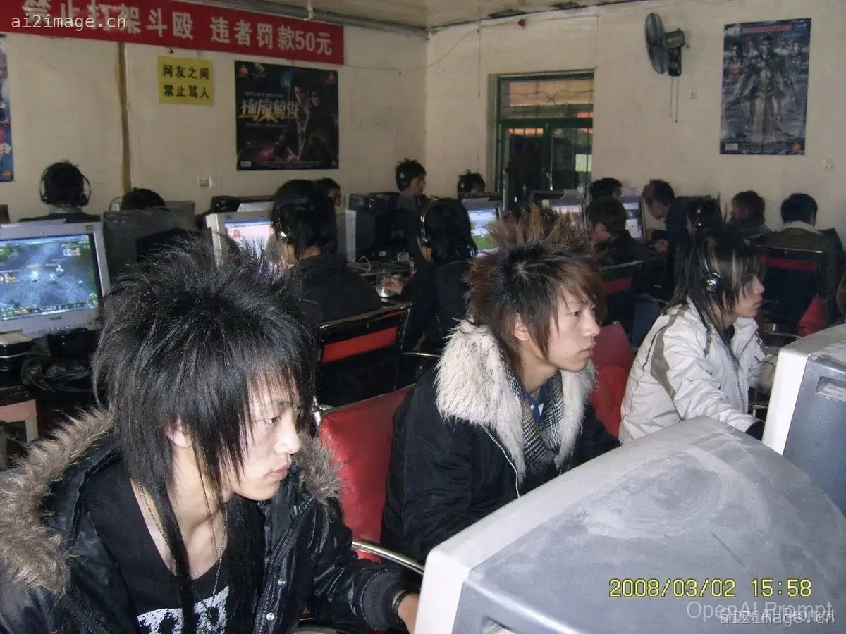 怀旧 2008 年网吧照片