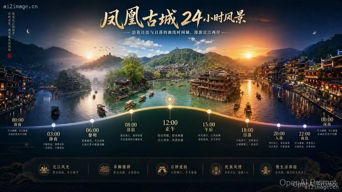 延时摄影时间轴风景提示词